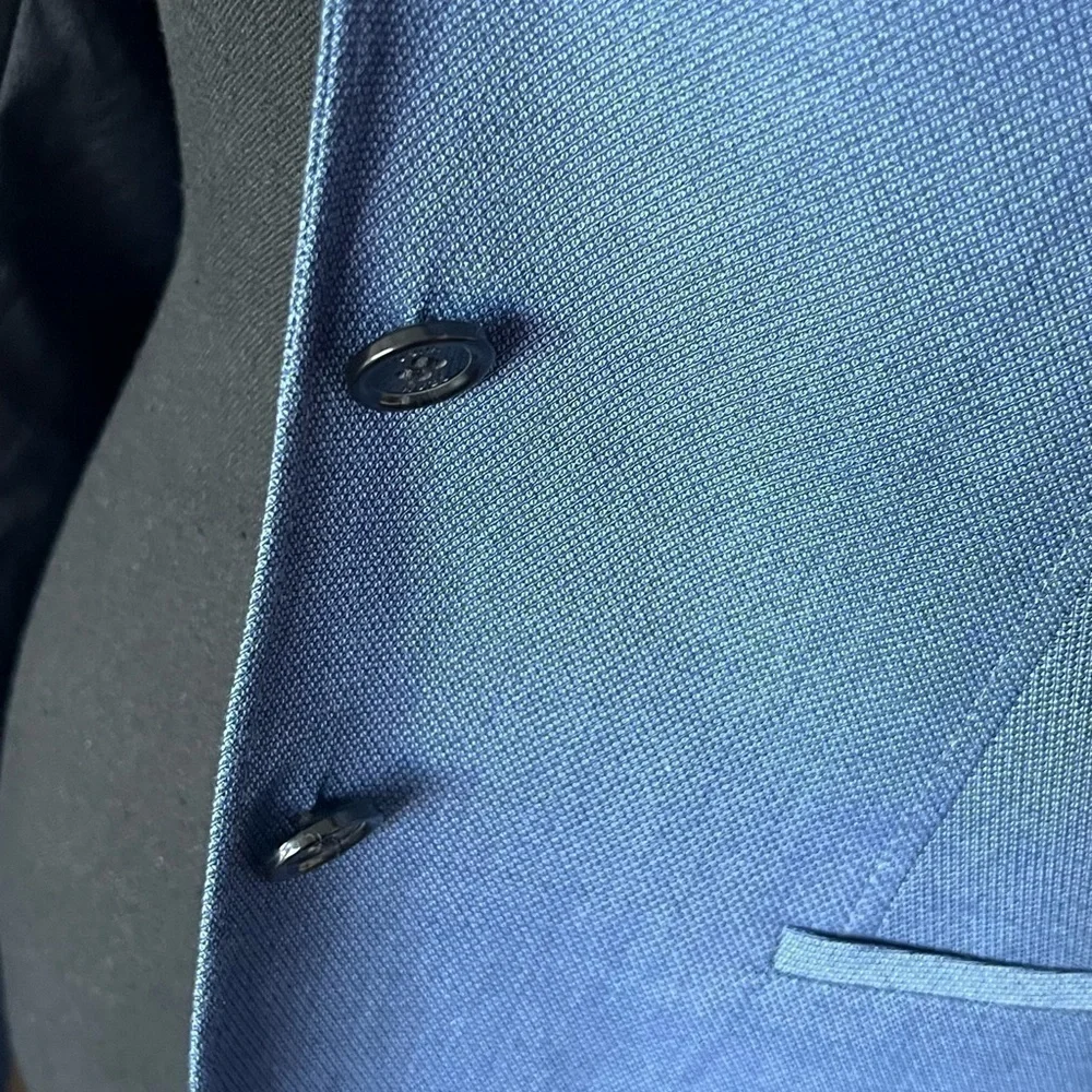 Hugo Marlane Biella Slim Fit Natural Stretch Suit Jacket Med Blue